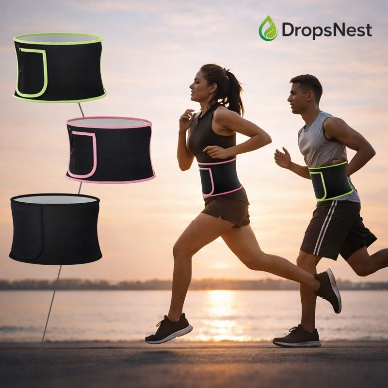 Premium Adjustable Sweat Support WAIST BELT for Men & Women